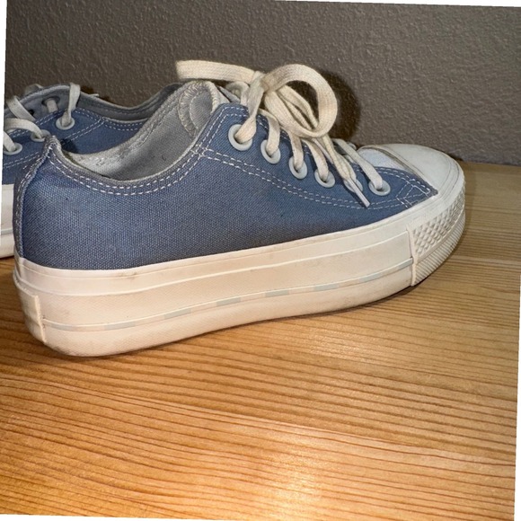 Converse Chuck Taylor All Star Platform Low‎ Tops Blue Women's Size 5 - Picture 7 of 8